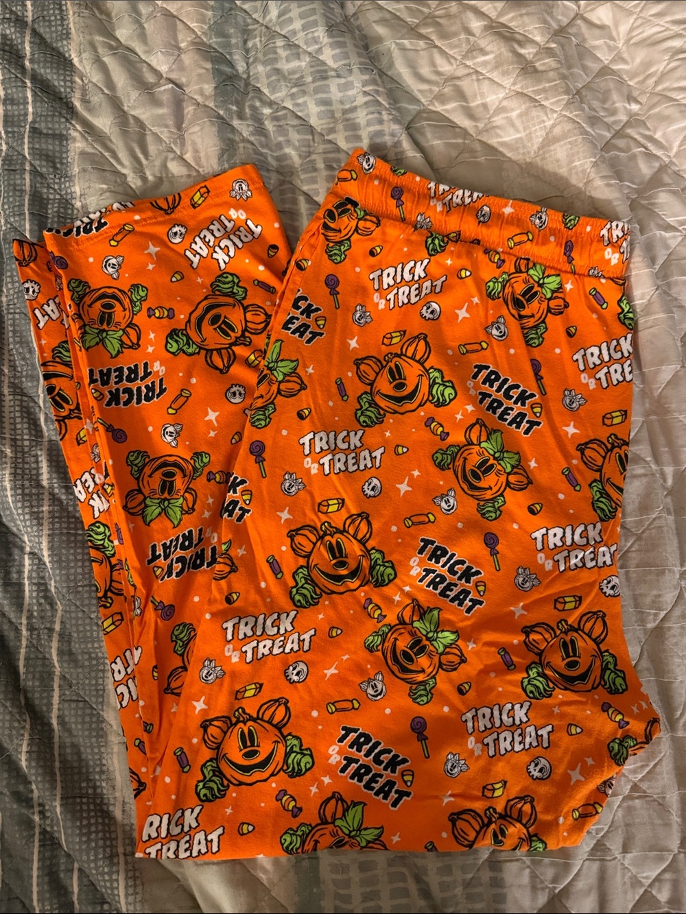 Disney Orange Halloween 'Trick Treat' Kids Pajama Pants